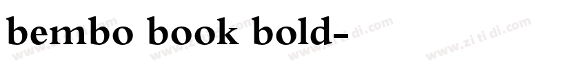 bembo book bold字体转换